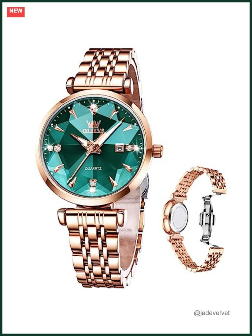 Quartz Dress Watch Waterproof Stainless Steel Adjustable Bracelet Date